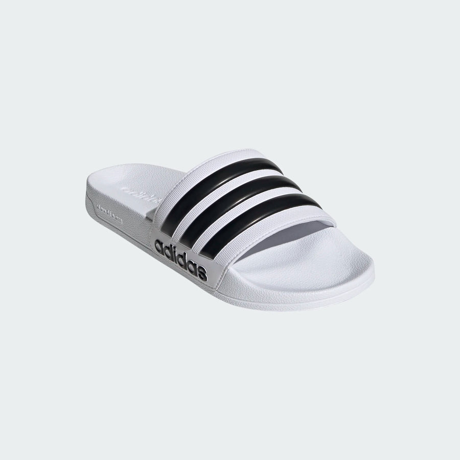 adidas Adilette Shower Slide - White/Black Mens Sandals   - Third Coast Soccer