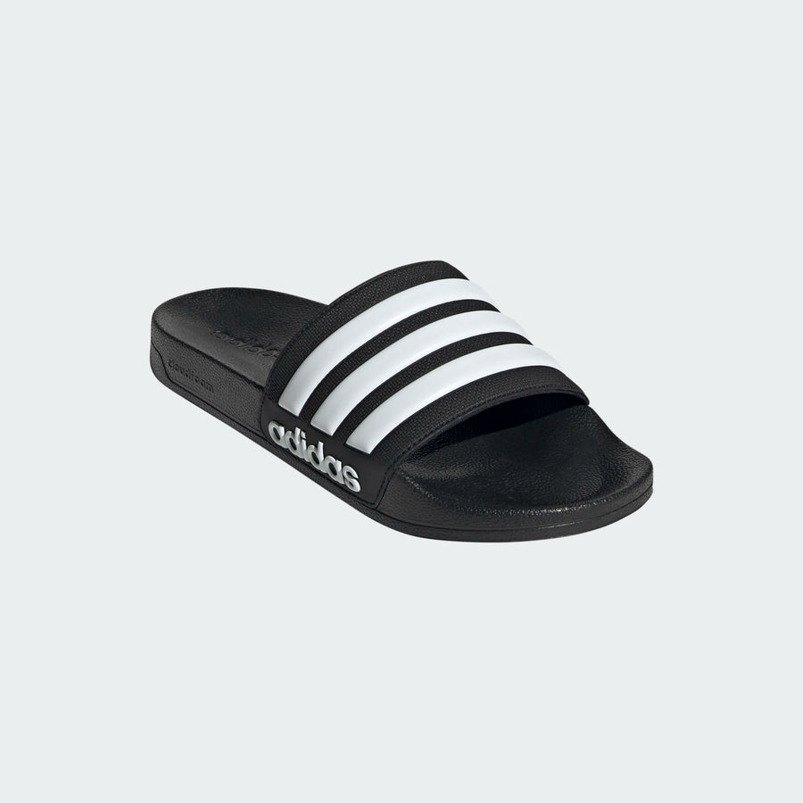 adidas Adilette Shower Slide - Black/White Mens Sandals   - Third Coast Soccer