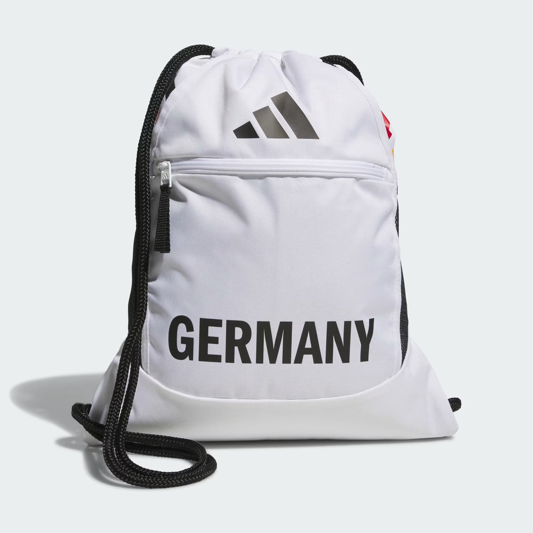 adidas Germany Stadium Sackpack Bags White/Black - Third Coast Soccer