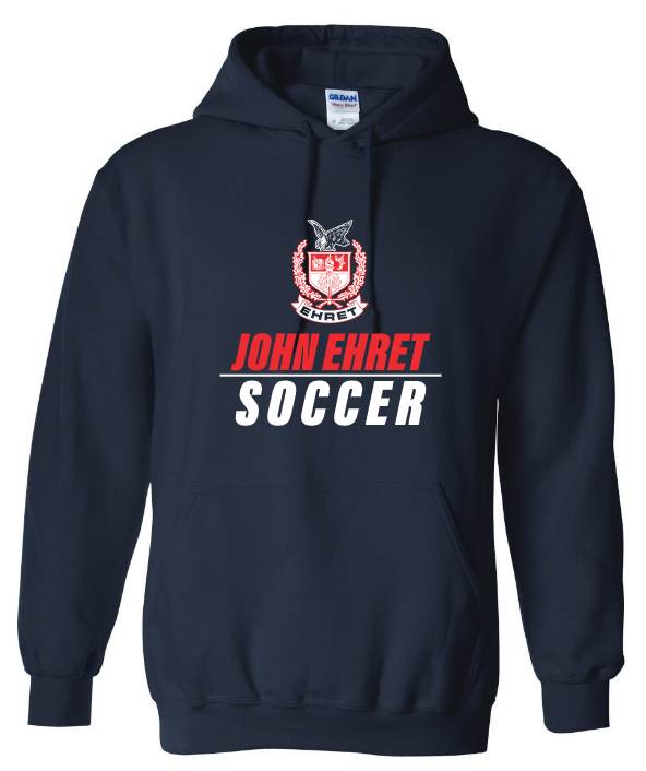 John Ehert HS Hooded Sweatshirt John Ehert HS Navy Mens Small - Third Coast Soccer