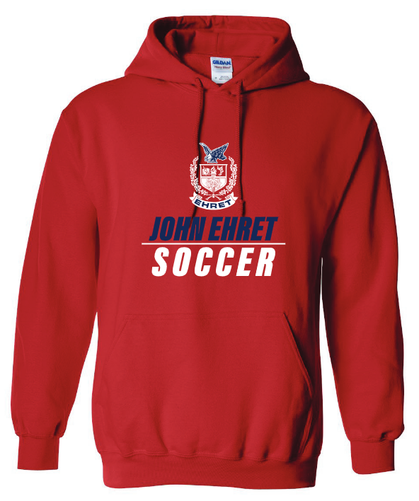 John Ehert HS Hooded Sweatshirt John Ehert HS Red Mens Small - Third Coast Soccer