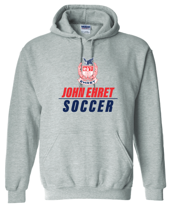 John Ehert HS Hooded Sweatshirt John Ehert HS Silver Mens Small - Third Coast Soccer