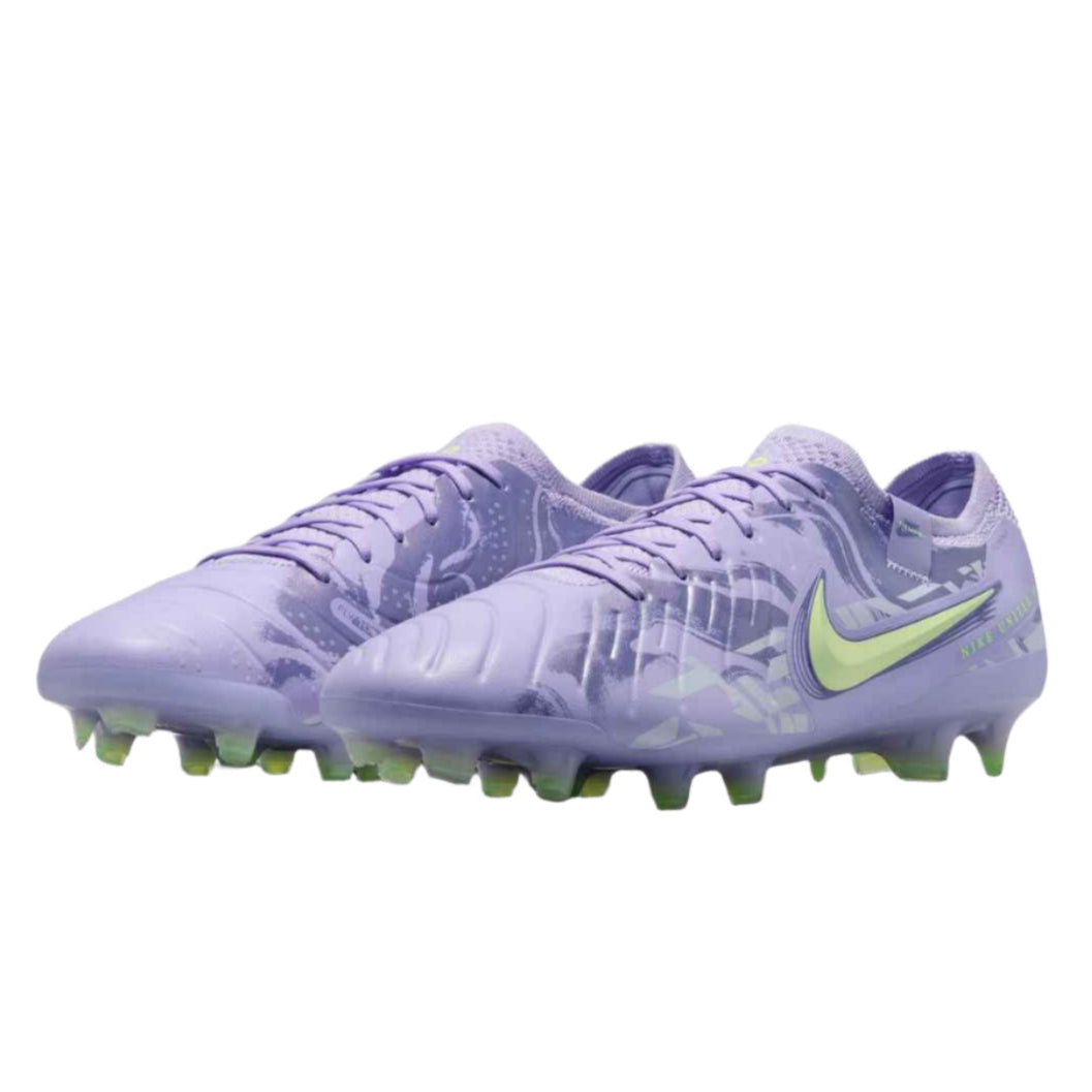 Nike United Tiempo Legend 10 Elite FG - Purple/Volt Men's Footwear - Third Coast Soccer