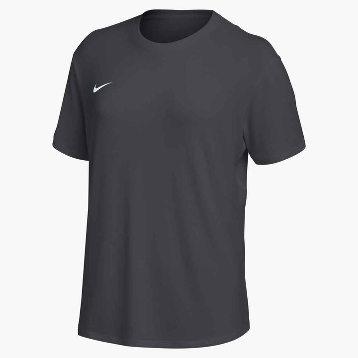 Nike Women's One Relaxed SS Top Training Wear Team Anthracite/White Womens XSmall - Third Coast Soccer