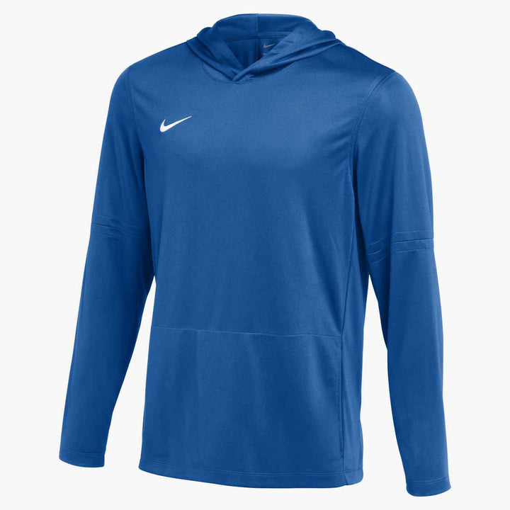 Nike Men's Dri-FIT Lightweight Long-Sleeve Hoodie Training Wear Game Royal/White Mens XSmall - Third Coast Soccer