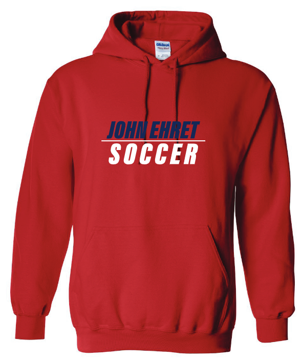 John Ehert HS Hooded Sweatshirt John Ehert HS Red Mens Small - Third Coast Soccer