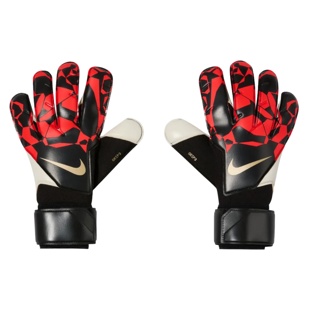 Nike Grip 3 Goalkeeper Gloves - Black/Crimson/Blur