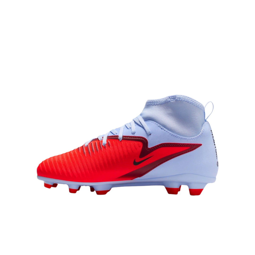 Nike Youth Phantom 6 High Club FG/MG - Royal Tint/Crimson Youth Footwear - Third Coast Soccer