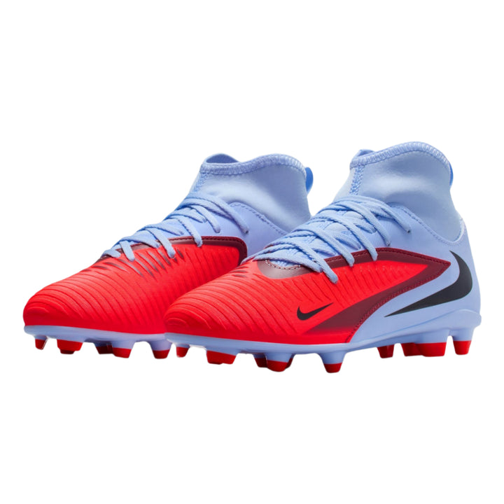 Nike Youth Phantom 6 High Club FG/MG - Royal Tint/Crimson Youth Footwear - Third Coast Soccer