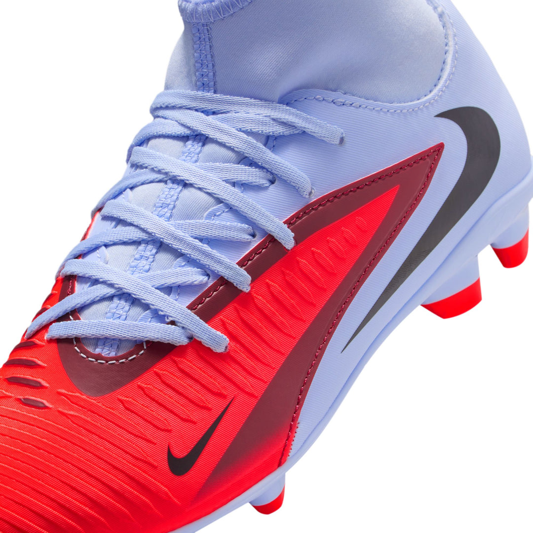 Nike Youth Phantom 6 High Club FG/MG - Royal Tint/Crimson Youth Footwear - Third Coast Soccer