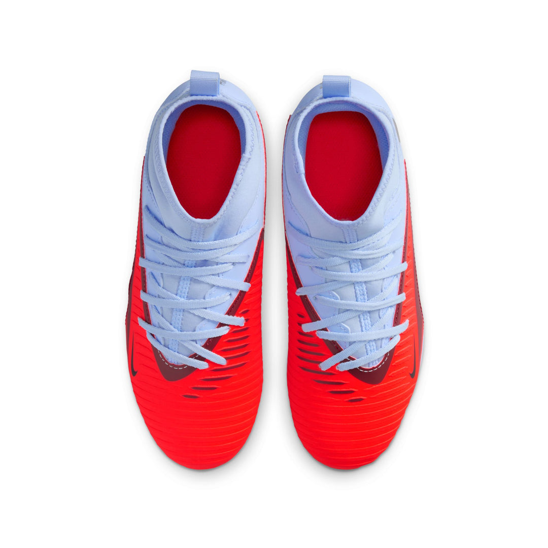 Nike Youth Phantom 6 High Club FG/MG - Royal Tint/Crimson Youth Footwear - Third Coast Soccer