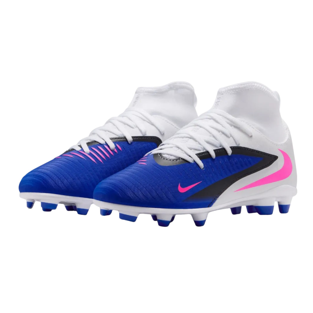 Nike Youth Phantom 6 High Club FG/MG - Blue/Pink/White Youth Footwear - Third Coast Soccer