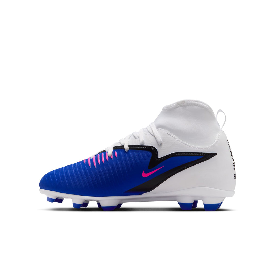 Nike Youth Phantom 6 High Club FG/MG - Blue/Pink/White Youth Footwear - Third Coast Soccer