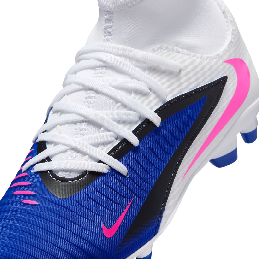 Nike Youth Phantom 6 High Club FG/MG - Blue/Pink/White Youth Footwear - Third Coast Soccer