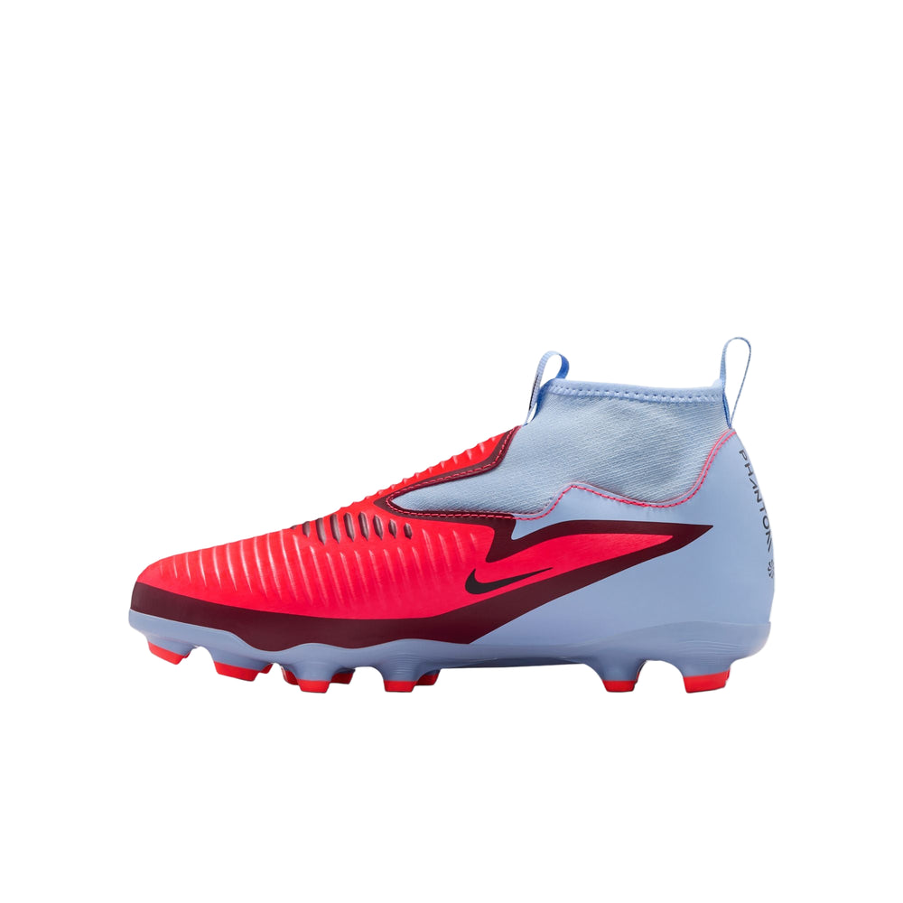 Nike Youth Phantom 6 High Academy FG/MG - Royal Tint/Crimson Youth Footwear - Third Coast Soccer