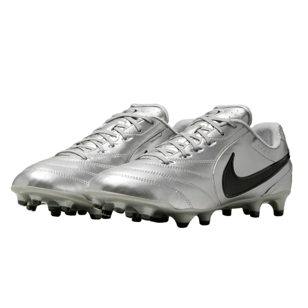 Nike Tiempo Ligera Pro FG - Metallic Silver/Black Men's Footwear Metallic Silver/Black Mens 6.5 - Third Coast Soccer