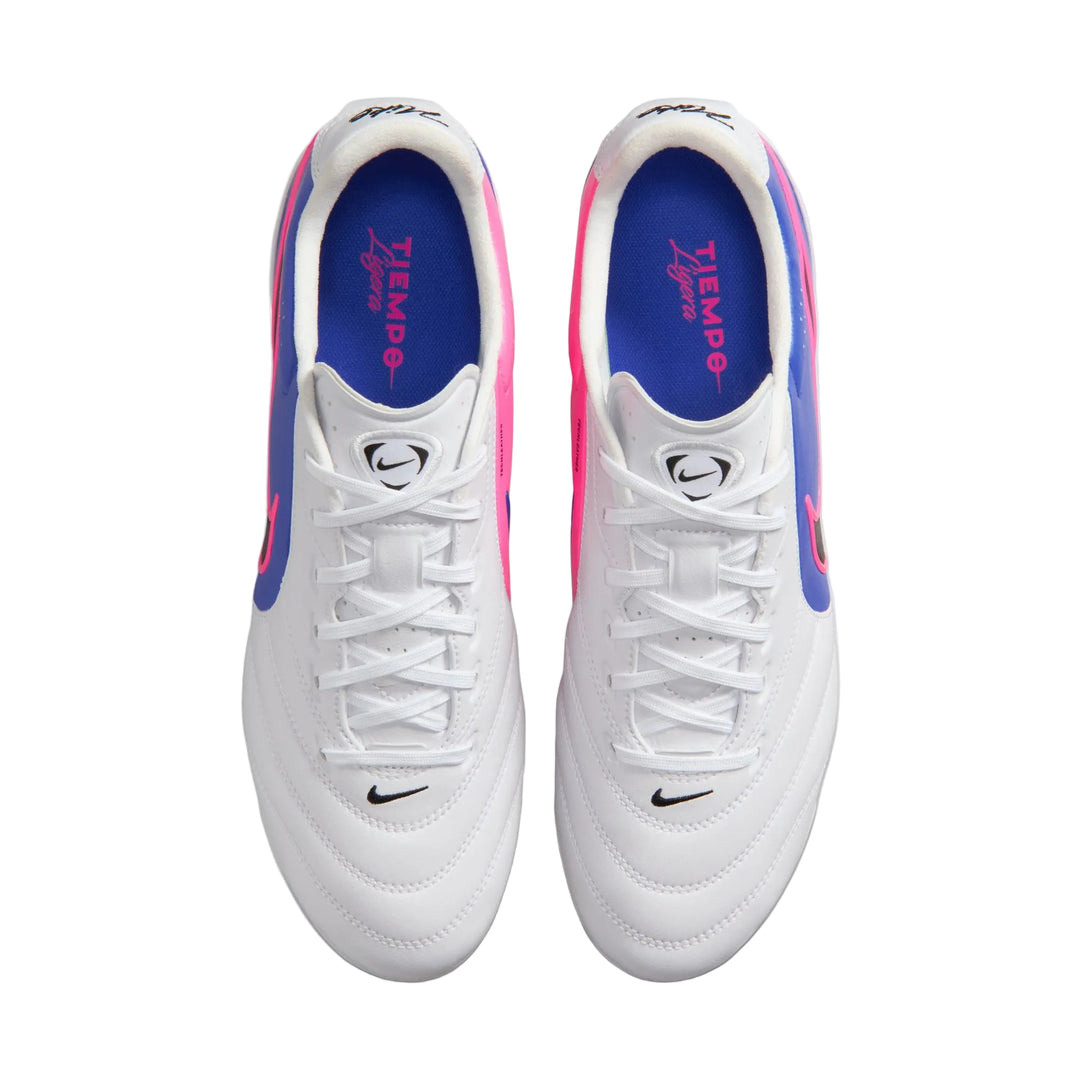 Nike Tiempo Ligera Pro FG - White/Blue/Pink Men's Footwear - Third Coast Soccer