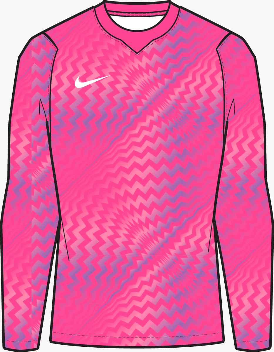 Nike Dri-Fit Gardien VI LS Goalkeeper Jersey Goalkeeper Hyper Pink/White Mens Small - Third Coast Soccer