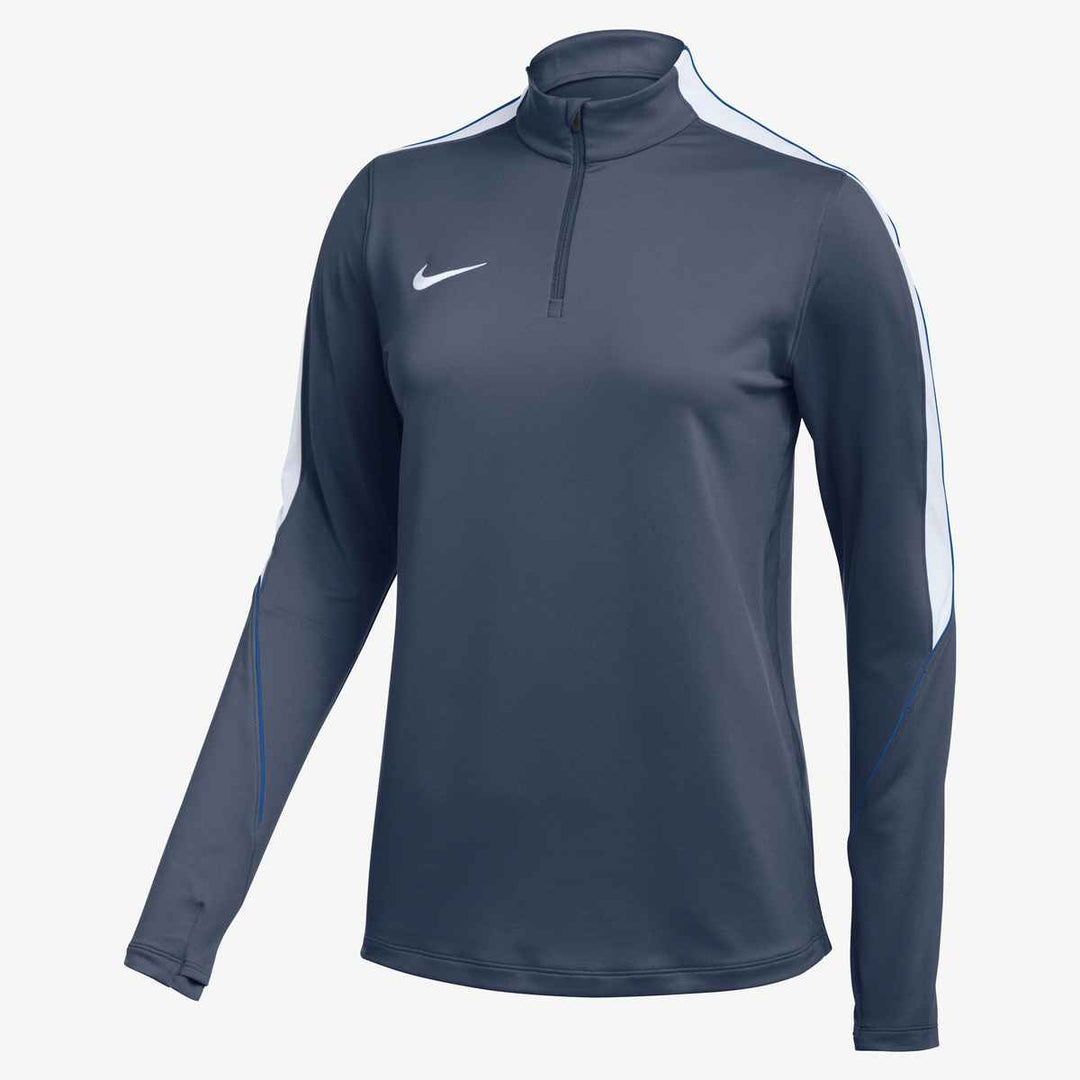 Nike Women's DF Strike 1/4 Zip Drill Top Training Wear Midnight Navy/White Womens XSmall - Third Coast Soccer