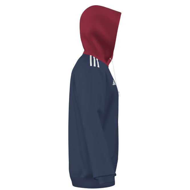 adidas Custom ECNL Youth Entrada 22 Hoodie - Navy/Red ECNL 25 - Third Coast Soccer