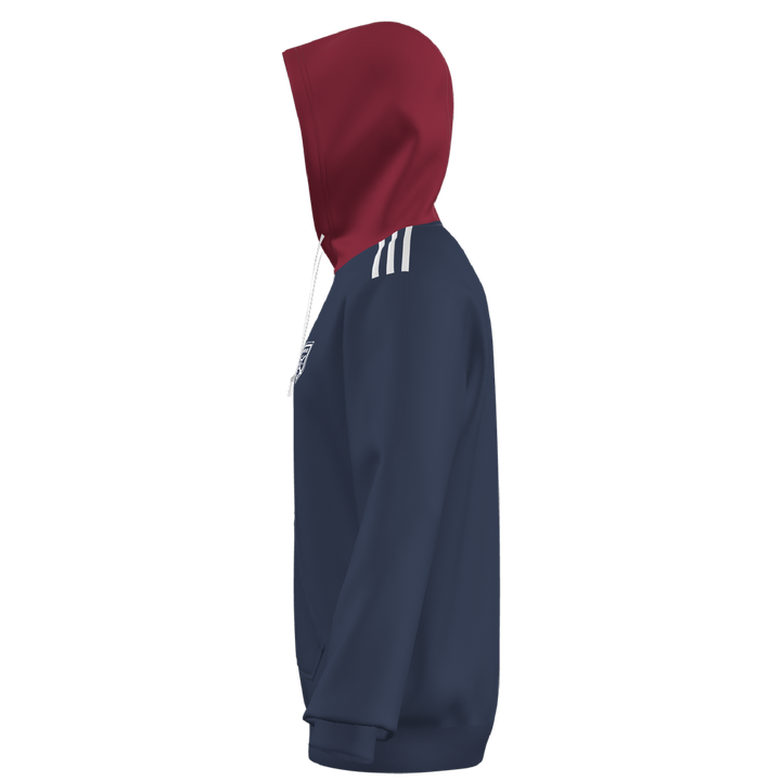 adidas Custom ECNL Youth Entrada 22 Hoodie - Navy/Red ECNL 25 - Third Coast Soccer