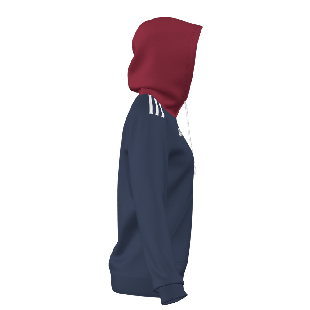 adidas Custom ECNL Women's Entrada 22 Hoodie - Navy/Red ECNL 25 - Third Coast Soccer