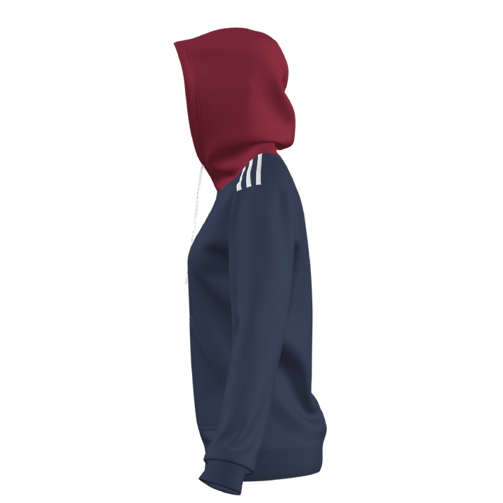 adidas Custom ECNL Women's Entrada 22 Hoodie - Navy/Red ECNL 25 - Third Coast Soccer