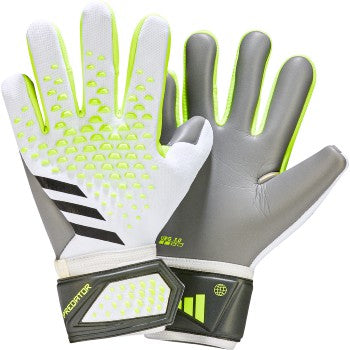 adidas Predator League Goalkeeper Glove - White/Lucid Lemon/Blac Gloves   - Third Coast Soccer