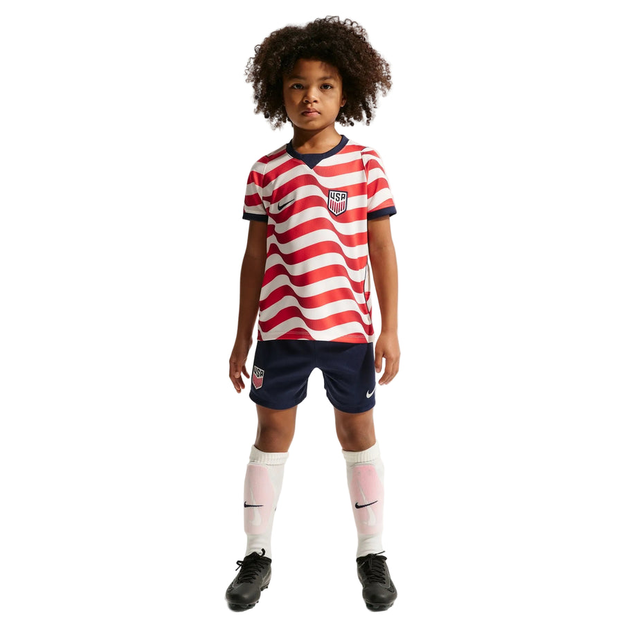 Nike Youth USMNT Home 3-Piece Kit 2026 International Replica Sail/Midnight Navy Youth Small - Third Coast Soccer