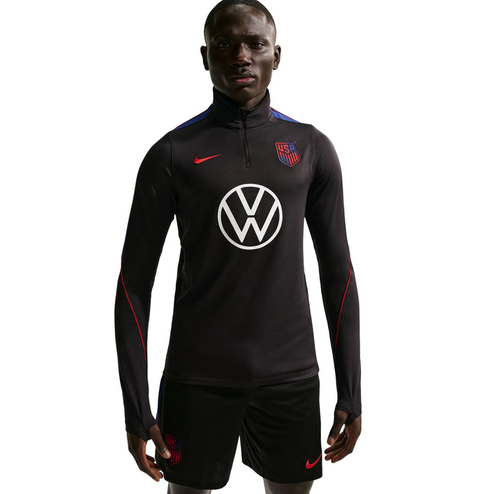 Nike USMNT Strike LS Drill Top International Replica Black/Deep Royal/Challenge Red Mens Small - Third Coast Soccer