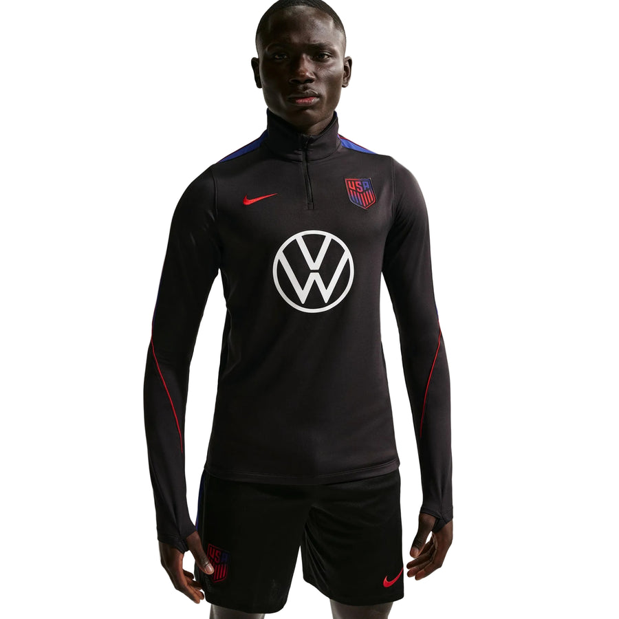 Nike USMNT Strike LS Drill Top International Replica Black/Deep Royal/Challenge Red Mens Small - Third Coast Soccer