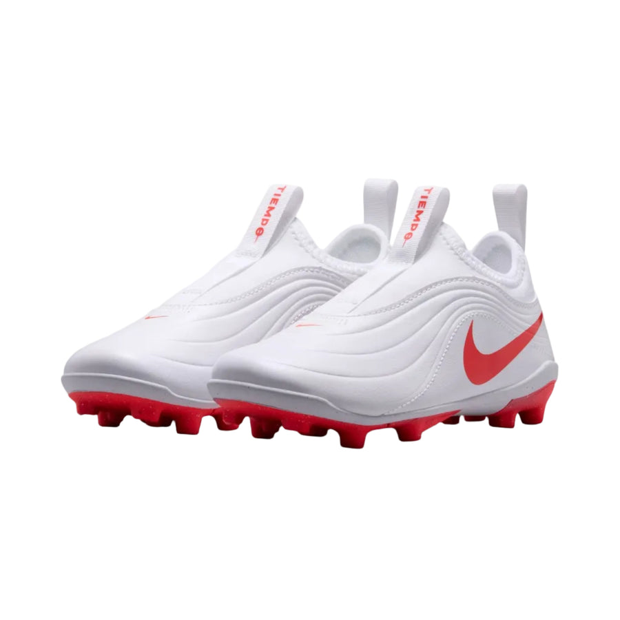 Nike Junior Tiempo Maestro Club FG - White/Blur/Crimson Youth Footwear - Third Coast Soccer