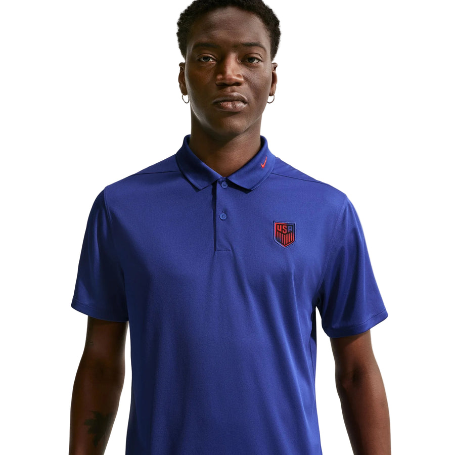Nike USMNT Victory Polo - Royal Polos Deep Royal Blue/Challenge Red Mens Small - Third Coast Soccer