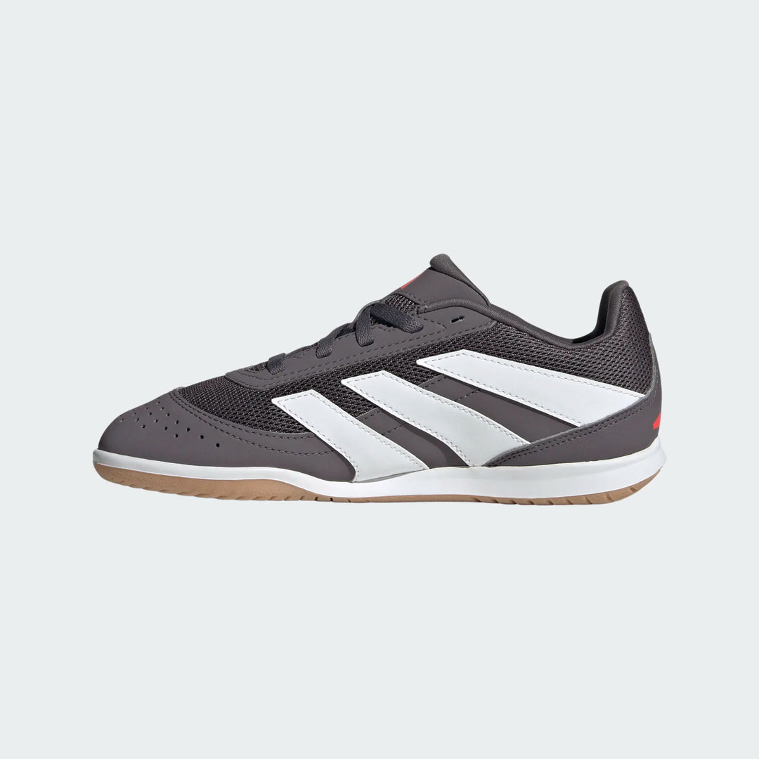 adidas Youth Predator Club Indoor Sala - Grey/White/Red Youth Footwear - Third Coast Soccer