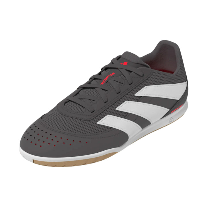 adidas Youth Predator Club Indoor Sala - Grey/White/Red Youth Footwear - Third Coast Soccer