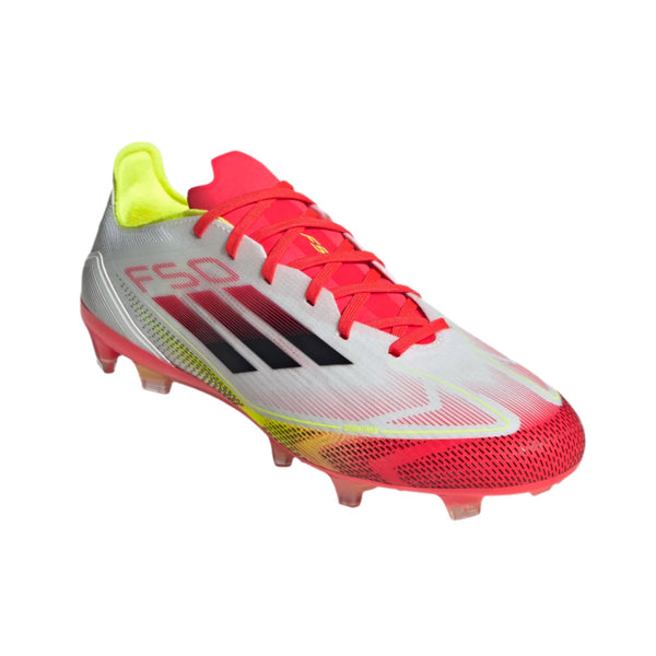 adidas F50 ホワイト/オレンジ/イエロー adidas F50 Pro FG Soccer Cleats (White/Black/Yellow) - Soccer