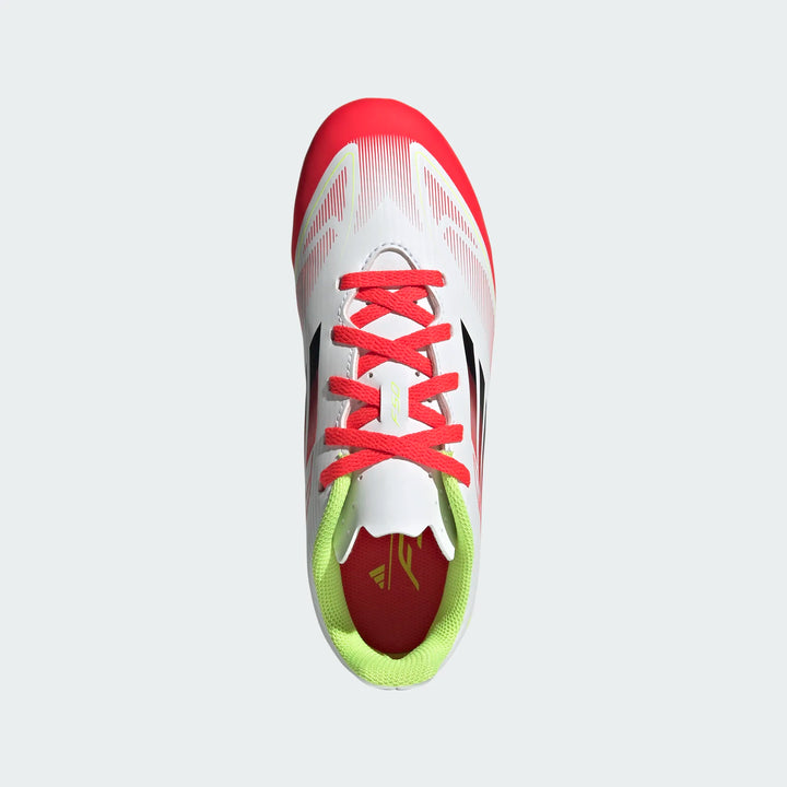 adidas Youth F50 Club FG/MG - White/Black/Solar Yellow Youth Footwear - Third Coast Soccer