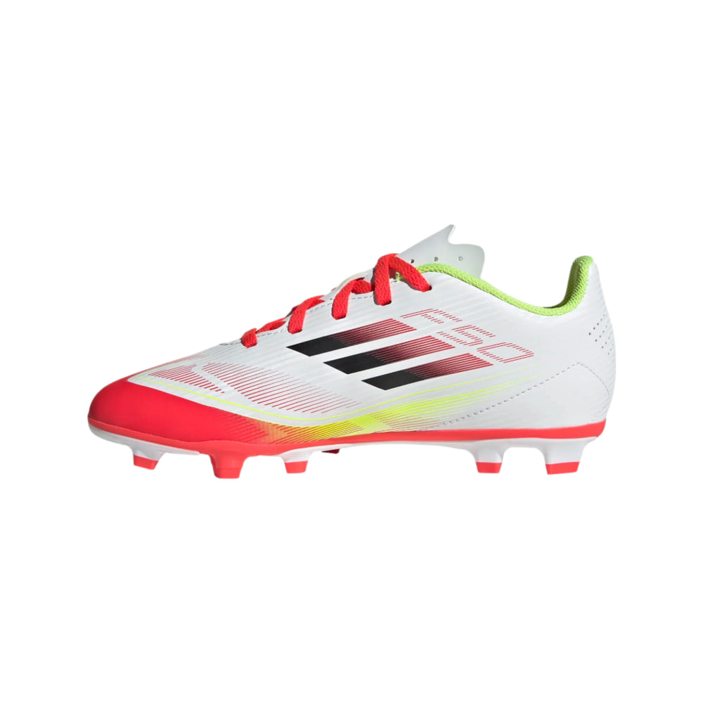 adidas Youth F50 Club FG/MG - White/Black/Solar Yellow Youth Footwear - Third Coast Soccer