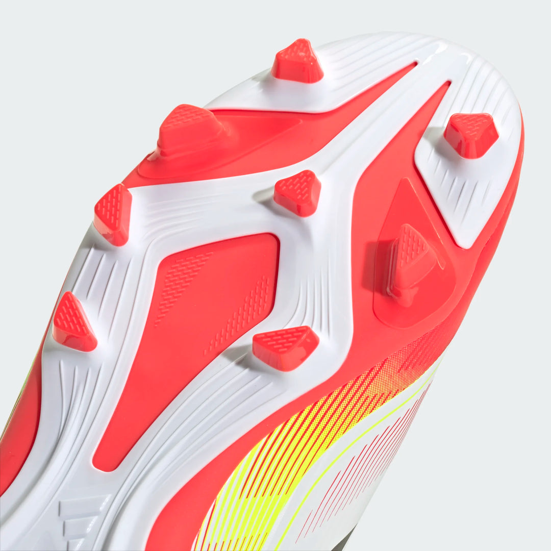 adidas Youth F50 Club FG/MG - White/Black/Solar Yellow Youth Footwear - Third Coast Soccer