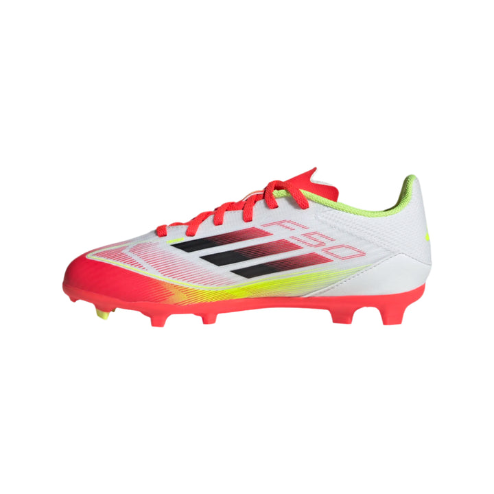 adidas Youth F50 League FG/MG - White/Black/Solar Yellow Youth Footwear - Third Coast Soccer