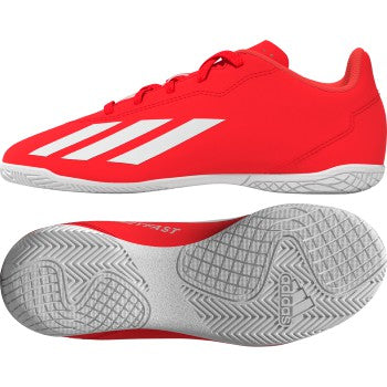 adidas CrazyFast Club Indoor Jr - Solar Red/White Youth Footwear   - Third Coast Soccer