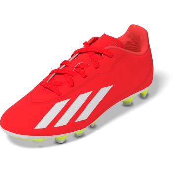 adidas Junior X CrazyFast Club FXG - Solar Red/White Youth Footwear   - Third Coast Soccer