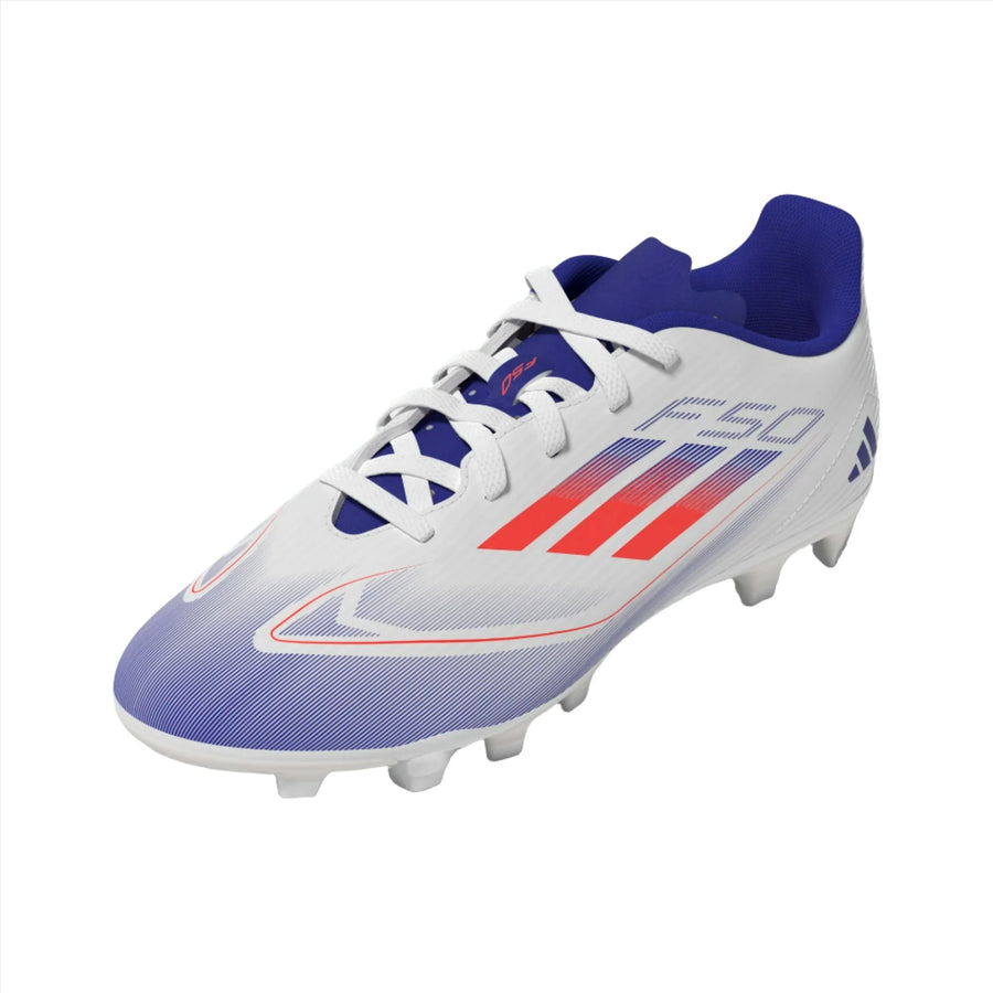 adidas Junior F50 Club FG - White/Red/Blue Youth Footwear   - Third Coast Soccer