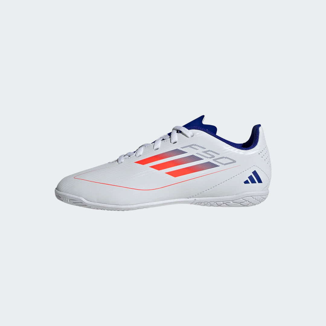 adidas Junior F50 Club Indoor - White/Red/Blue Youth Footwear   - Third Coast Soccer