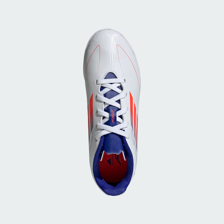 adidas Junior F50 Club Indoor - White/Red/Blue Youth Footwear   - Third Coast Soccer