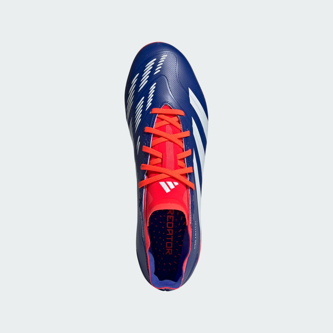 adidas Predator League FG - Lucid Blue/White/Solar Red Men's Footwear Closeout - Third Coast Soccer