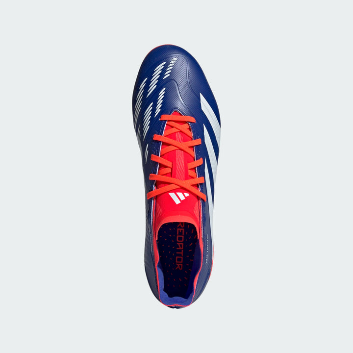 adidas Predator League FG - Lucid Blue/White/Solar Red Men's Footwear Closeout - Third Coast Soccer