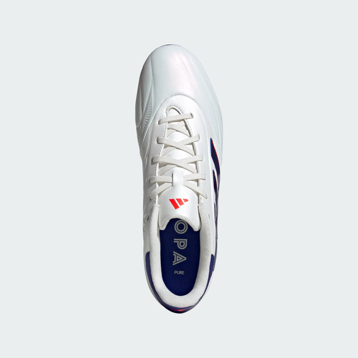 adidas Copa Pure 2 League FG - White/Lucid Blue/Solar Red Mens Footwear   - Third Coast Soccer