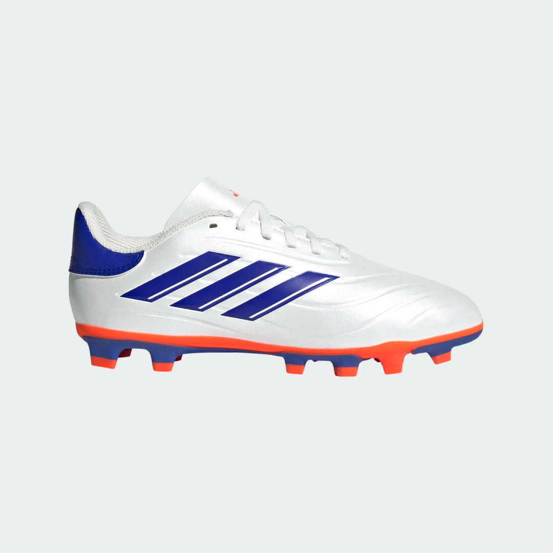 adidas Junior Copa Pure 2 Club FXG - White/Lucid Blue/Solar Red Youth Footwear   - Third Coast Soccer