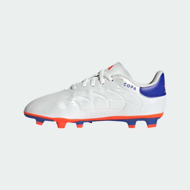 adidas Junior Copa Pure 2 Club FXG - White/Lucid Blue/Solar Red Youth Footwear   - Third Coast Soccer